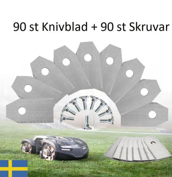 90 stk kniver Blader til Husqvarna Automower Gardena Sølv sølv silver