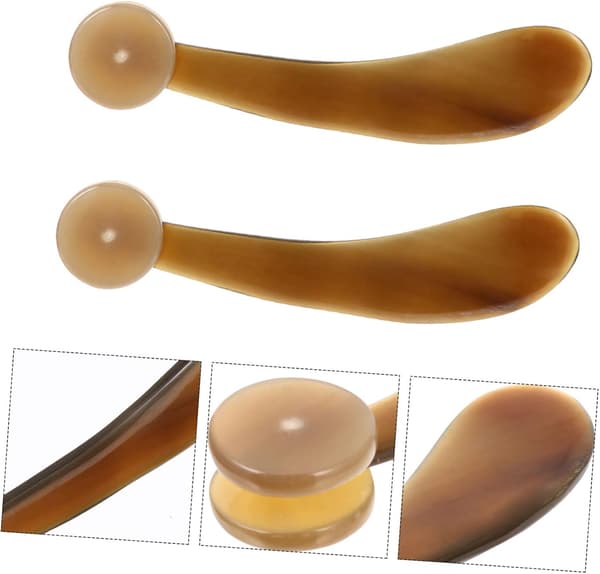 2st bärbar skrapbräda oxhorn massagerulle multifunktionell massagerulle