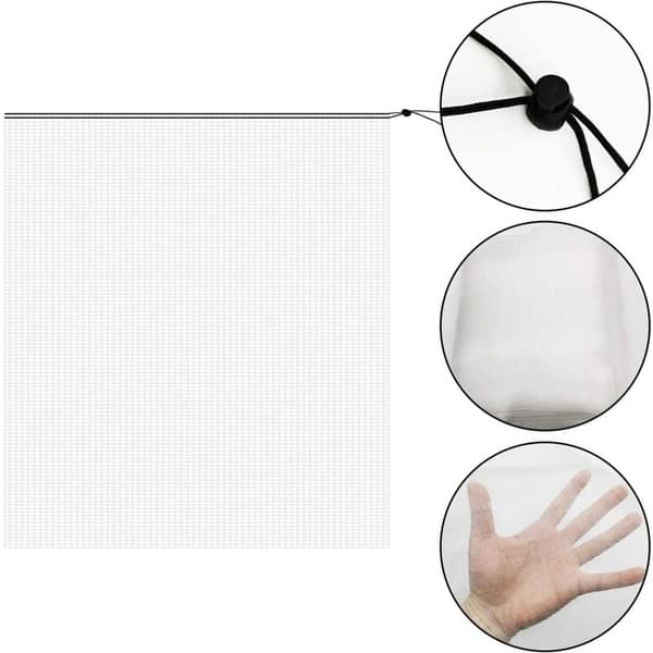 Fruit Tree Net, Insect Net, Set of 2 Plant Protection Nets with Drawstring, Garden Net (1 x 1.5 m/Mesh Size 0.8 mm) KLB