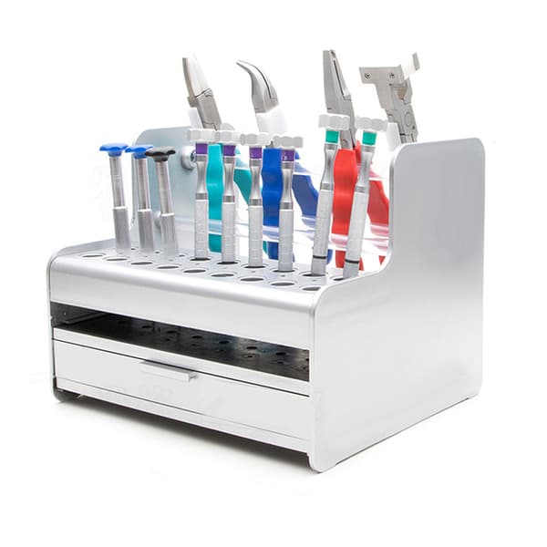Multifunctional Watch Glasses Repair Tool Storage Rack with Drawer