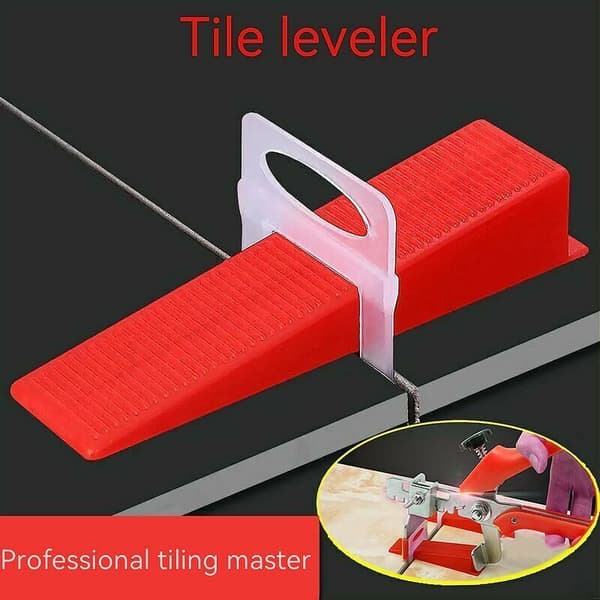 Flisenivelleringssystem, 2 mm Selvnivellerende Fliseafstandsstykker, til Installation - 200 x 2 mm Fliseafstandsstykker