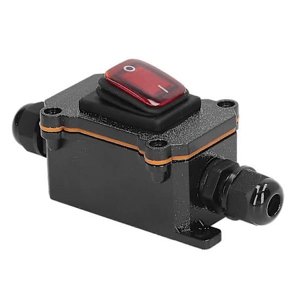 2-polet Inline Vippebryter Ip65 Vanntett På/Av Utendørsbryter Rød Red
