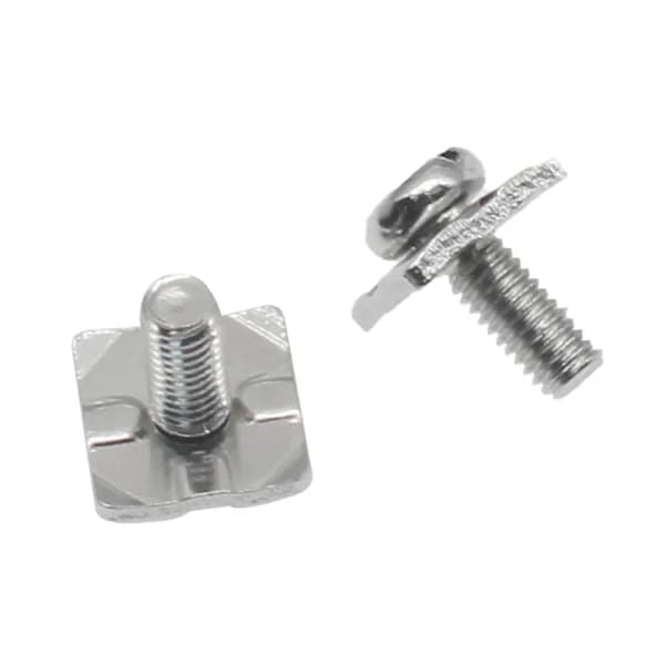 32 Pieces Square Plate Terminal Screws M3 Terminal Block Screws with 8x8mm Square