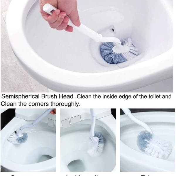 WC-harja kylpyhuoneeseen, kaareva WC-harja valkoiseen