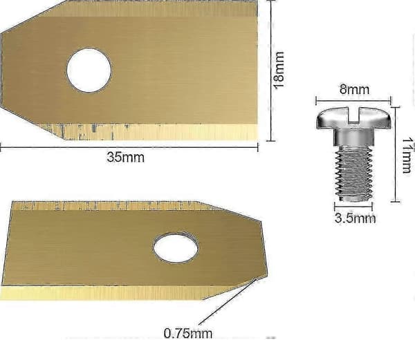 Titanium Udskiftningsblade Til Plæneklipper, 30-Pak Plæneklipperblade, Plæneklipper-YGWL