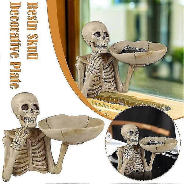 2026 Skelett Förvaringsprydnad Skulptur Staty Rum Kontor Studier Halloween Dekor