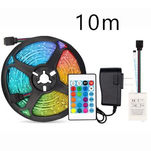 LE LED-remsa, 10m (2x5m) LED-remsa, RGB-tejp, 5050 SMD 300 LED-remsor, LED