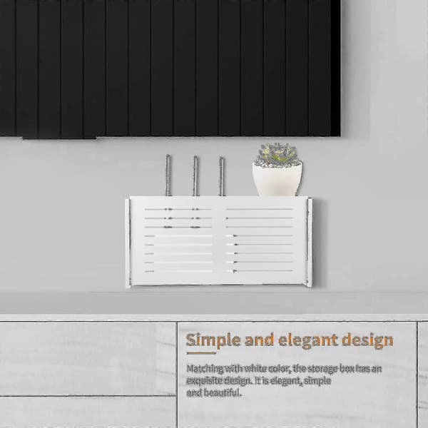Router Storage Box Wall Mounted Wireless Panel Shelf Home Decor