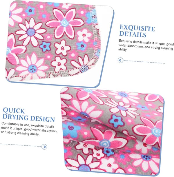 10-pack Printed Cotton Dishcloths, Single Layer Small Washcloths