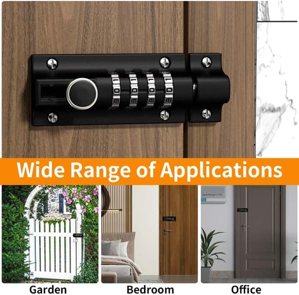 Door Code Lock, Keyless Entry Door Lock, Waterproof 4 Digit Combination Lock, Combination Padlock