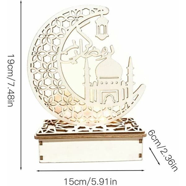 Ramadan Dekorationer Træ Eid Mubarak Ornament Måne Stjerne Islam Vedhæng Plakette, Hjemmefest Tilbehør DIY Gave