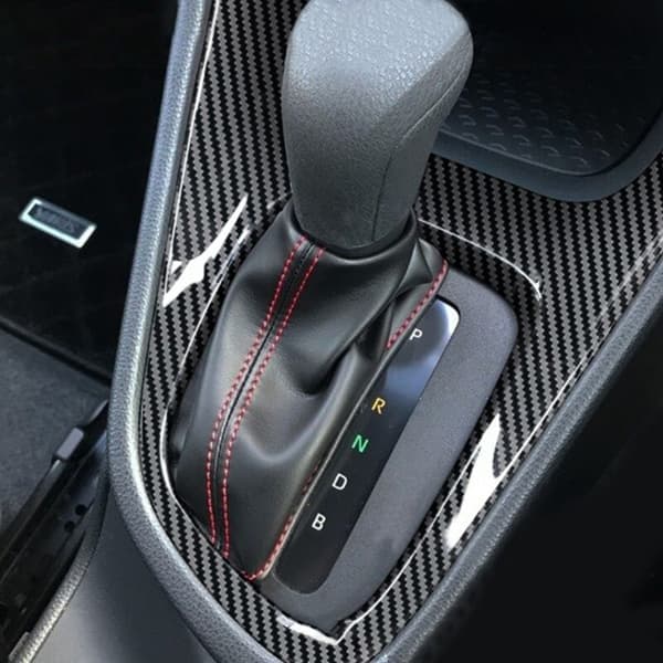 Interior Modification Decal Central Gear Shift Control Panel Fiber for Yaris 2021 2022 RHD