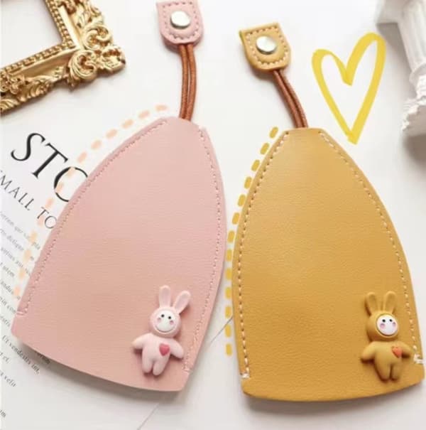 Læderbilnøgleetui, 2 stk. Bærbar Stor Kapacitet Vandtæt Cu