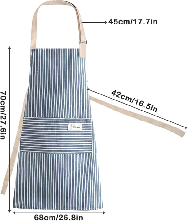 1 stk. kokkeforkle, justerbart forkle med lommer, matlagingsforkle, vanntett forkle for matlaging, baking, hagearbeid