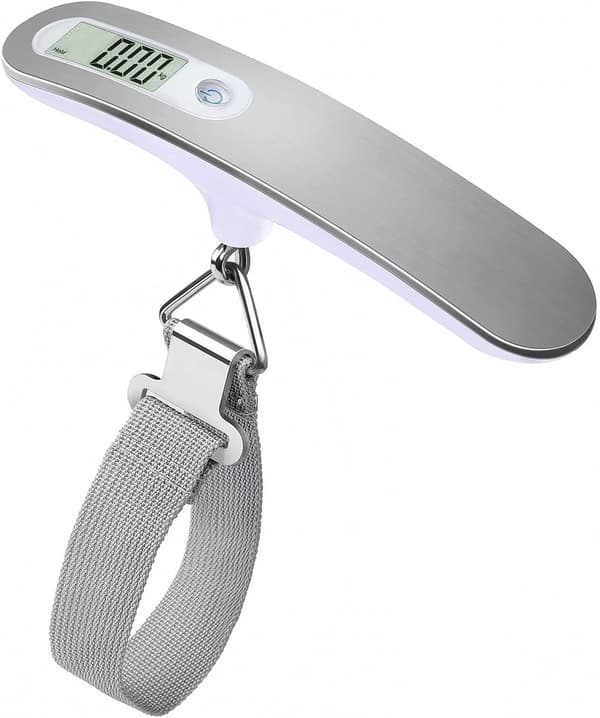 Högprecision digital reseskala för resväskor Bagagevikt 110lb 50KG Kapacitet Silver