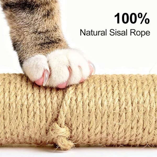 Sisal-tau for utskifting av klorestativ, naturlig jutefiber for DIY-dekor til klorestativ, 6 mm x 30 m