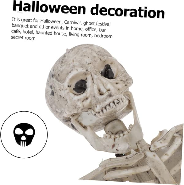 2 st simuleringsskelett Halloween dödskalleprydnad Människoskelett