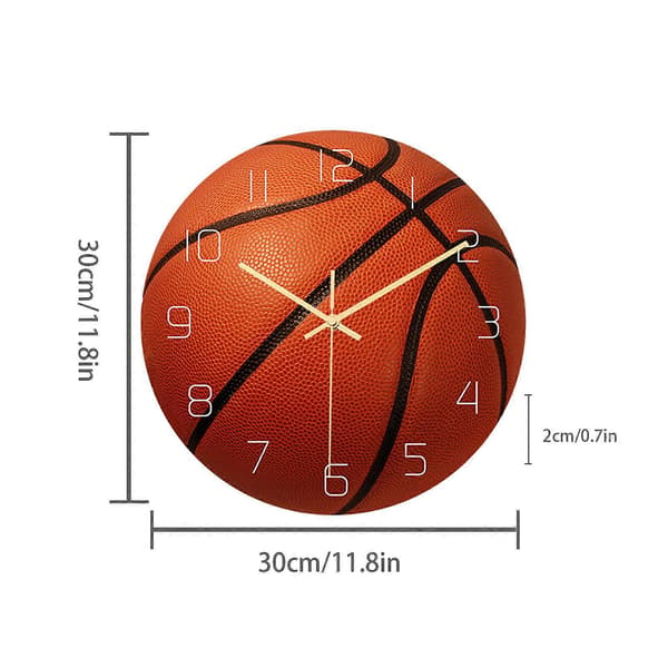 Basketball Look Wall Clock, Silent Home Decor, Wall Clock