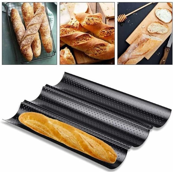 Brødforme, Baguetteform, Baguetteform, Brødform, Fransk brødform til 3 baguetter
