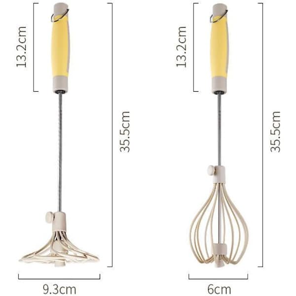Semi-automatic stainless steel egg whisk, adjustable, small household whisk for manual rotation