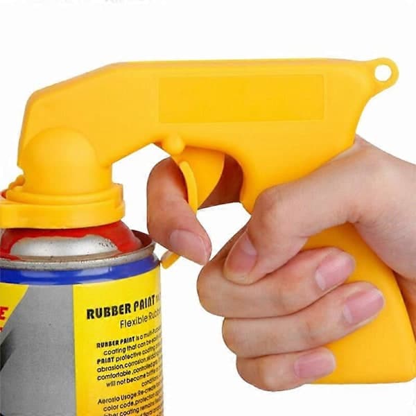 Spray Nozzle Adapter Car Accessories Paint Care Aerosol Handle with Full Grip Trigger Lock Car Maintenance 1 pc Yellow Yellow