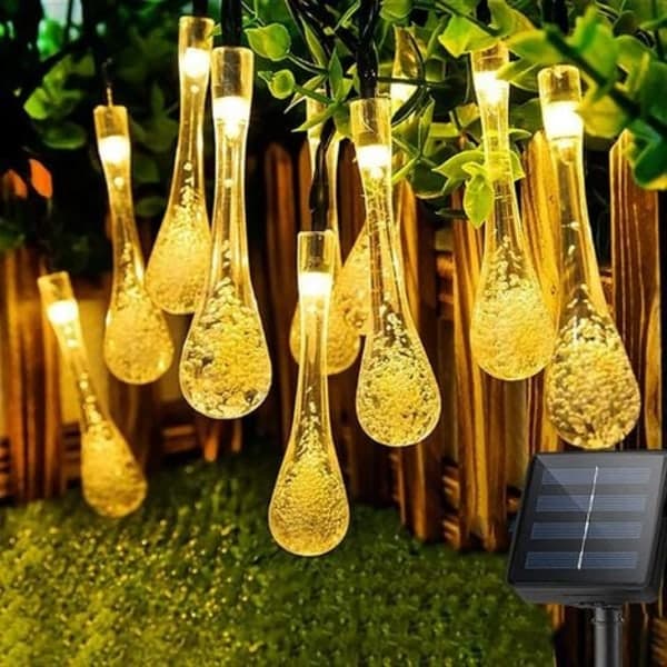 Solar String Lights 30 LED, Outdoor and Indoor 6.5 M 8 Modes IP65 Waterproof Garden Warm Light