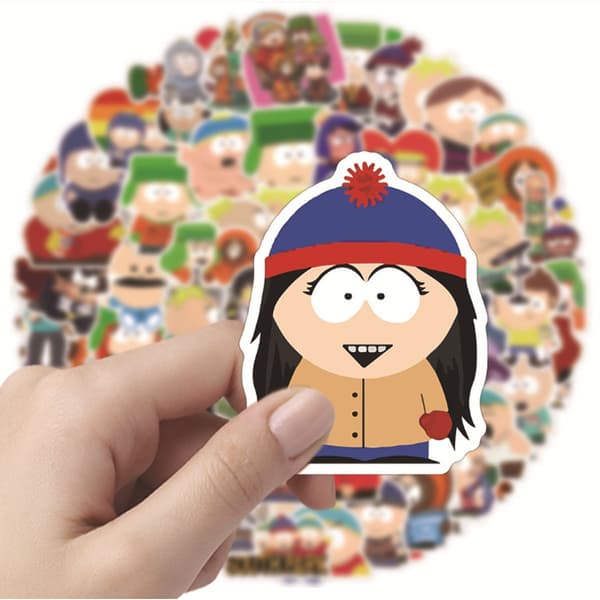 100 kpl South Park -tarrapakkaus, trendikäs vinyylitarra KLB:ltä