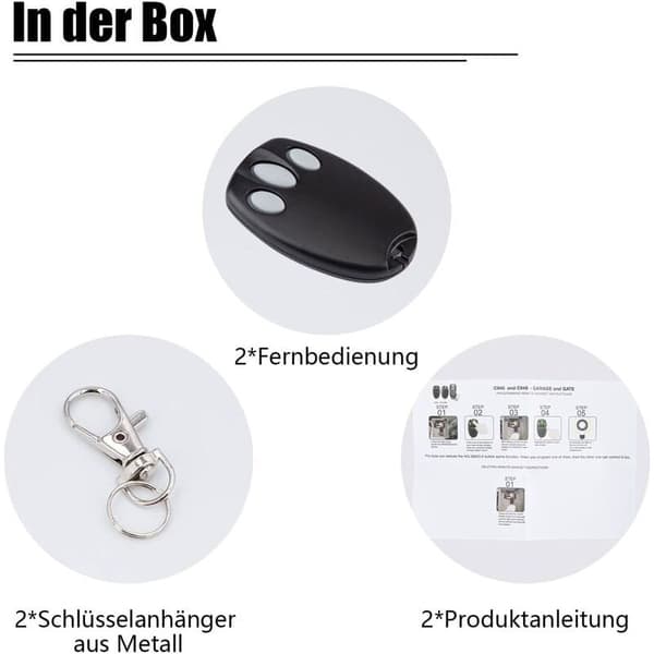 Garasjeportåpner – 2-pakning erstatning for Chamberlain Liftmaster 94335E 84335E ML700 – 433,92 MHz