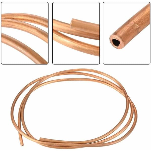 2M T2 Mjukt Kopparrör Kopparrör för Kylrör OD 6mm ID 4mm Tjocklek 1mm för Kylning (OD 6mm, ID 4mm)