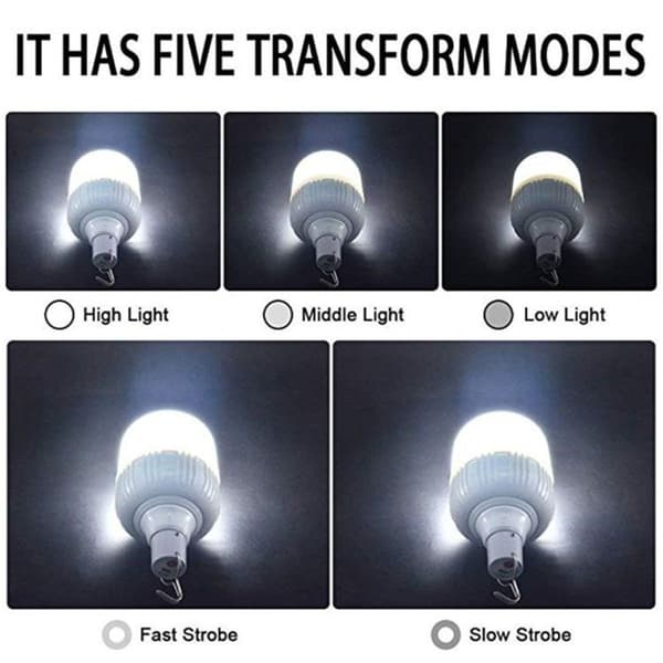 USB Dimmable Portable Outdoor Camping Emergency Lamp BBQ Hanging Night Light 50W