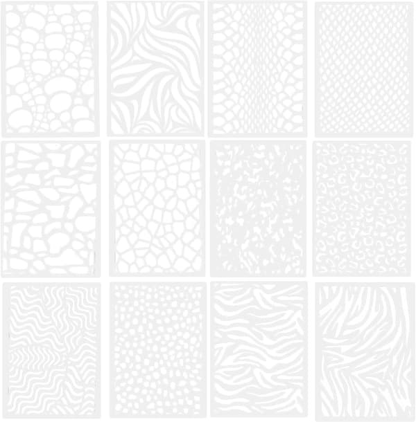Leopard Print DIY Stencils Drawing Stencils for Boys and Girls Reusable Washable Painting Tools