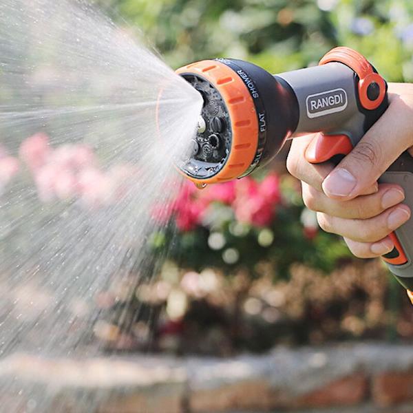 Premium Multi-Application Spray Gun: Watering and Cleaning Spray Gun, 9 Spray Patterns, Filter, Heavy Duty (A)
