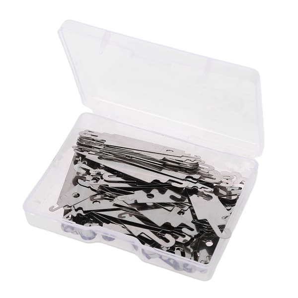 100 pcs Metal Needle Threader with Large Eye Embroidery for Cross Stitch Threading Tool