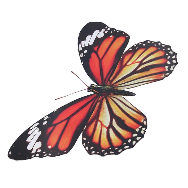 3D Red Butterfly Wall Decal 40cm/15.7in Self-Adhesive Sticker for Home Decor