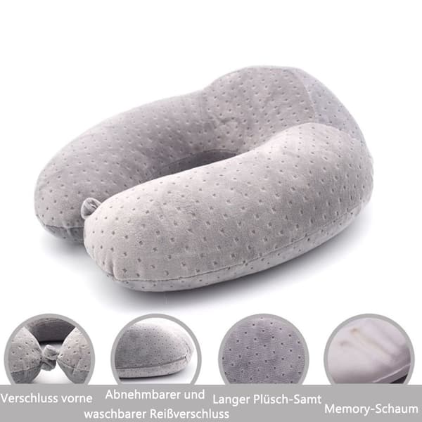 Portable Travel Pillow - Perfect Neck Support Pillow Luxurious Compact & Lightweight