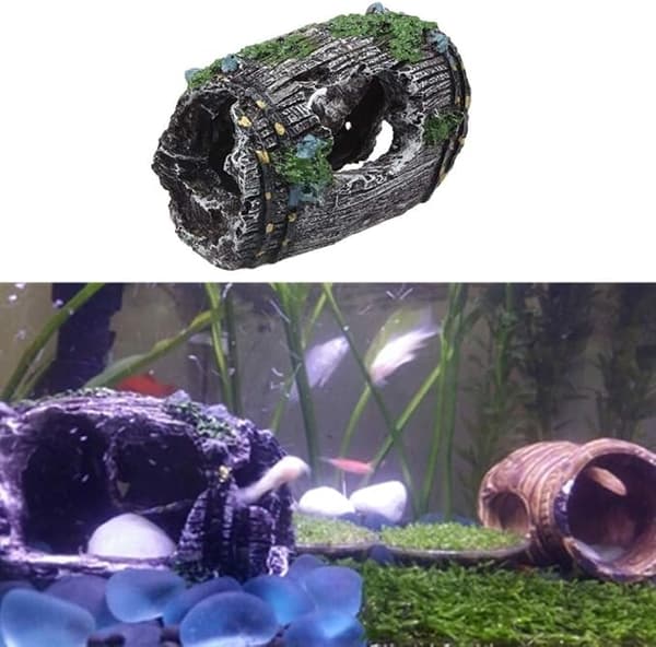 Akvarium knust spand hule dekoration akvarium akvarium harpiks