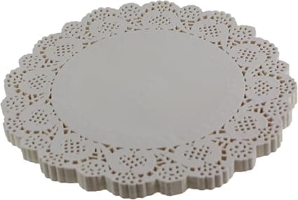 150 stk hvite blonde runde papirbrikker kakeemballasjeplater vi