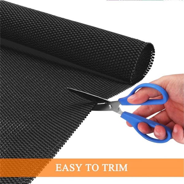 Non-slip Drawer and Shelf Liner on a Roll, Strong Grip, Cushioned Protective Cabinet Organizer, Easy to Cut for Kitchen, 30 x 600 cm, Black