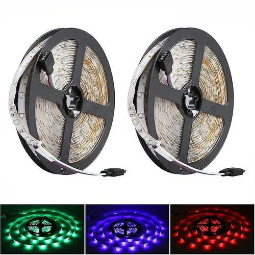 10m 600 LEDs RGB 2 x 5m LED Strip + 44-Key IR Remote Control