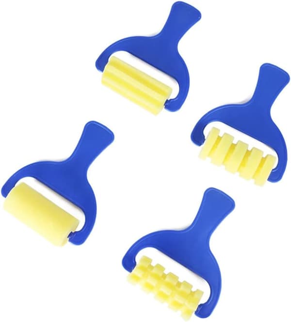Små Mini Målarpenslar Roller Svamp DIY Ritverktyg Konstmaterial