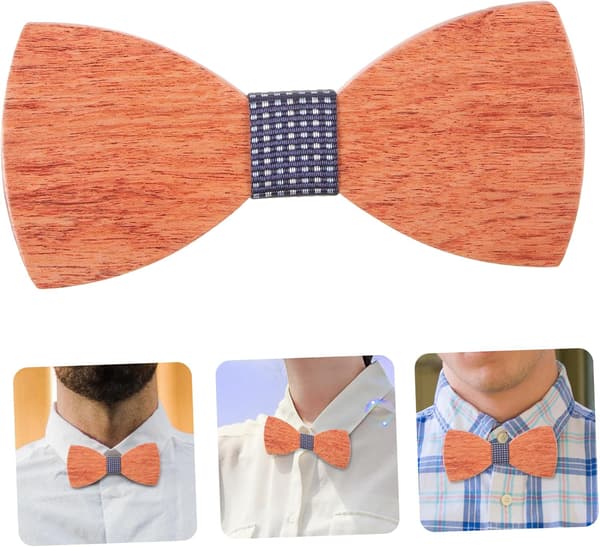 Träfluga för män Lättviktig Rustik Halsduk Elegant Modeaccessoar