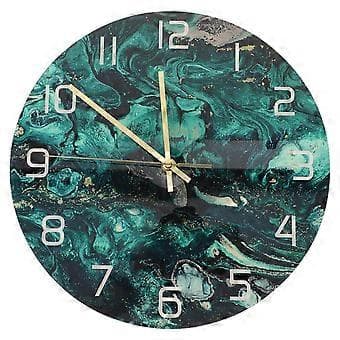 Dekorativa väggklockor Akryl Rund Väggklocka för Vardagsrum Heminredning 30x30cm Tidsvisning 1-pack