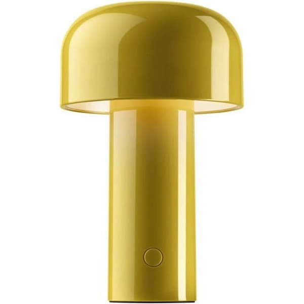 Bærbar LED-bordlampe med touchsensor Akrylspotlight 3 lysstyrkeniveauer Svampedesign til soveværelse, bar, café, gul
