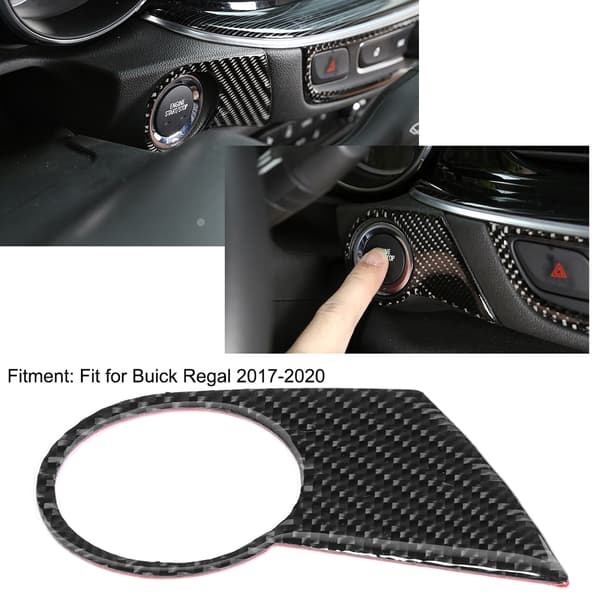 Ægte kulfiber motorstart-stop-dæksel, interiør, passer til Buick Regal 2017-2020