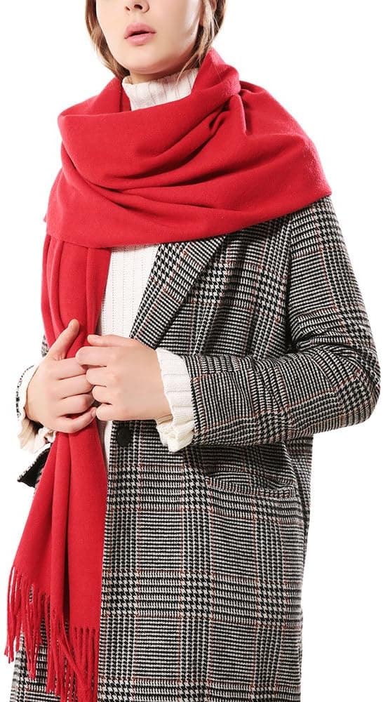 Women's Thick Soft Pashmina Shawl Wrap Scarf Warm Solid Color Stole