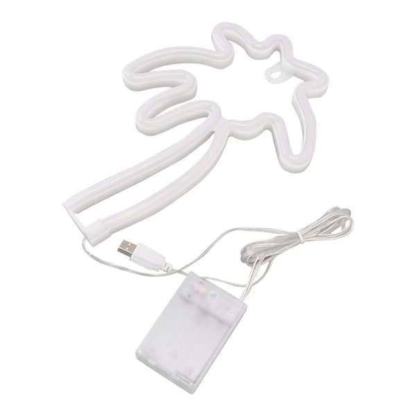 LED Neonlampa Kokosnötsträd Väggdekorationslampa USB-driven KLB