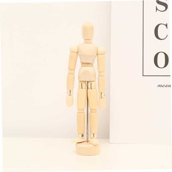 2 stk. træmodel skitse tegnefigurer sæt 11,4 cm og 14 cm