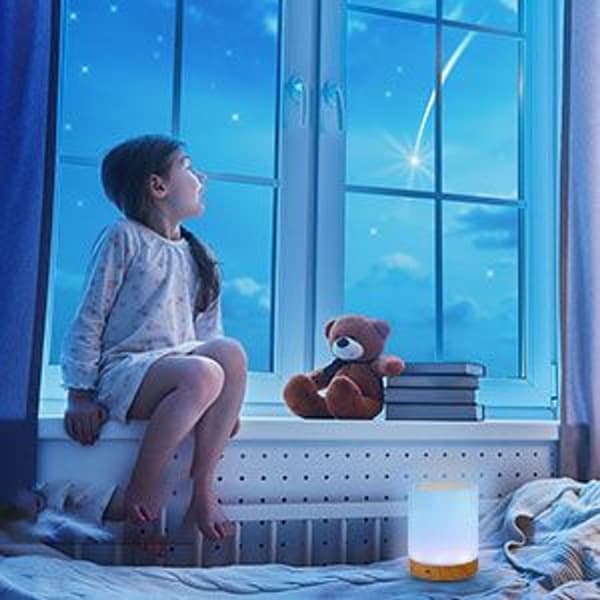 LED Bedside Lamp, Amouhom Dimmable Atmosphere Table Lamp for Bedroom KLB