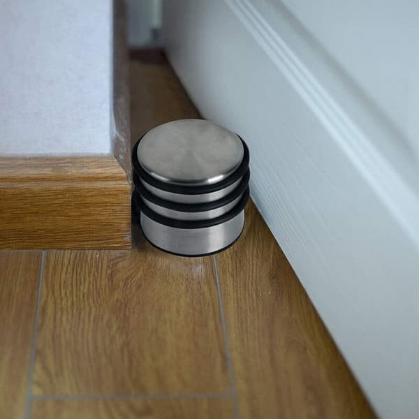 Dørstopper i rustfrit stål, husholdningsdørstopper mod kollision, lydløs stansefri dørstopper