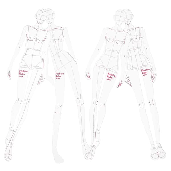 1 sæt tøjdesign skabelon lineal model mode kvinder syning patchwork linealer [DB]